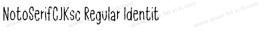 NotoSerifCJKsc Regular Identity H字体转换